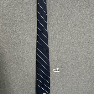 Givenchy Blue Tie with Diagonal White Stripes
